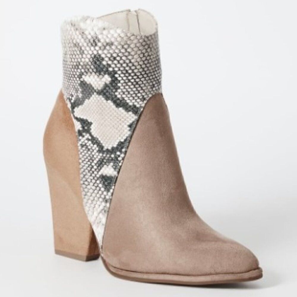 Sexy Snakeskin Western High Heel Ankle Boots